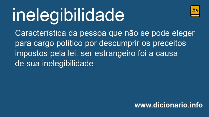 Significado de inelegibilidade