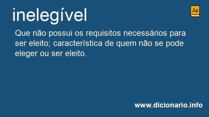 Significado de inelegvel