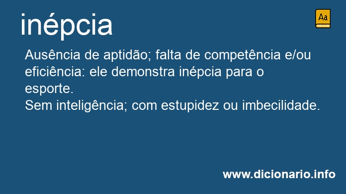 Significado de inpcia