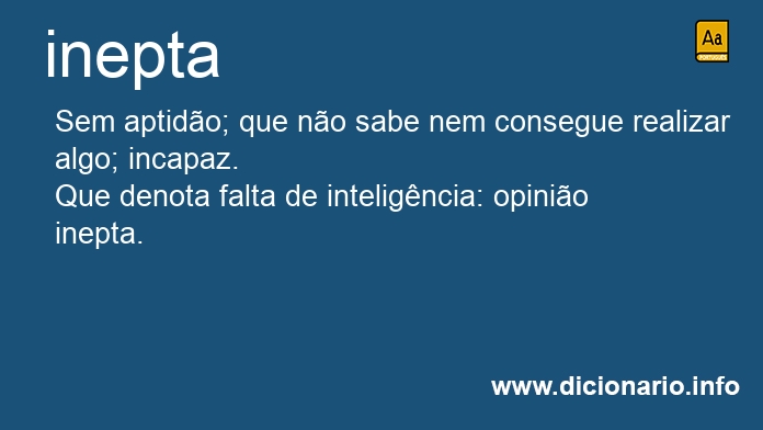 Significado de inepta