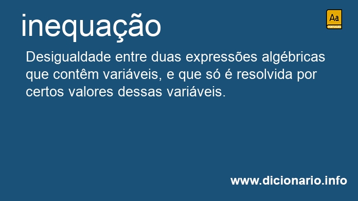 Significado de inequao