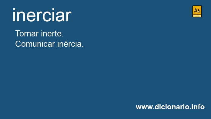 Significado de inerciar