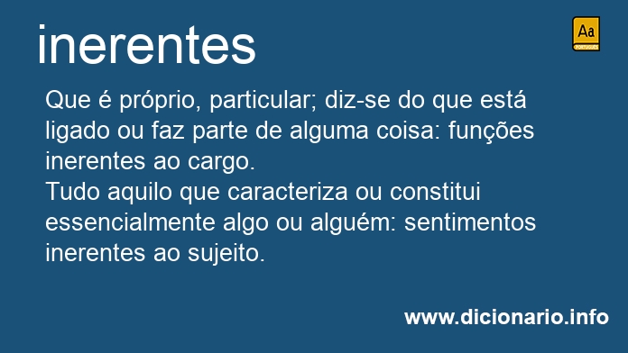 Significado de inerentes