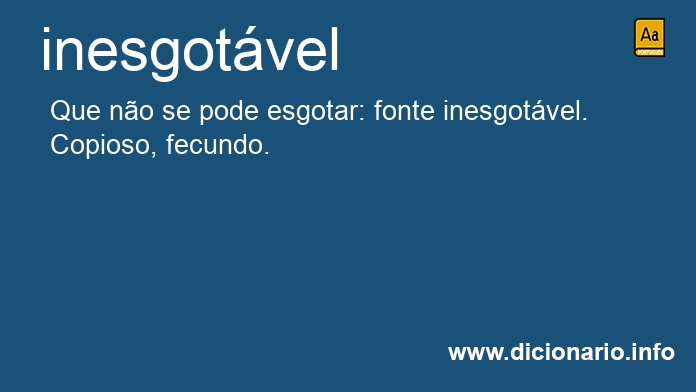 Significado de inesgotvel