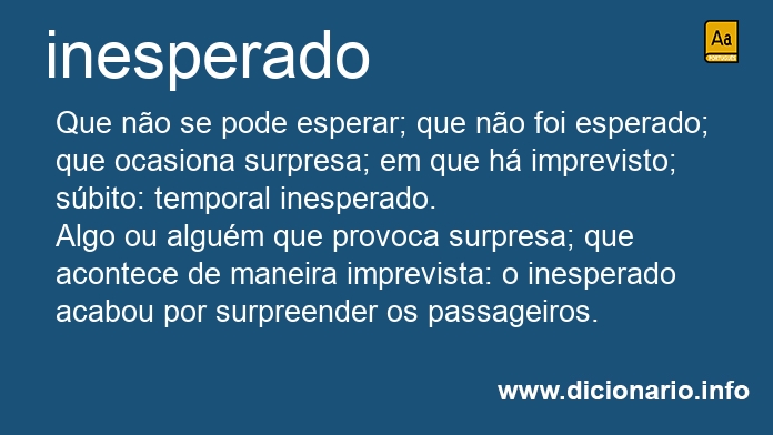 Significado de inesperada