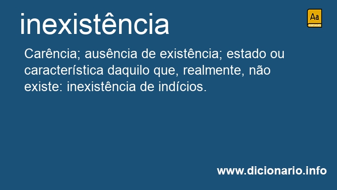 Significado de inexistncias