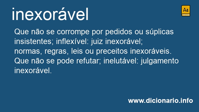 Significado de inexorvel