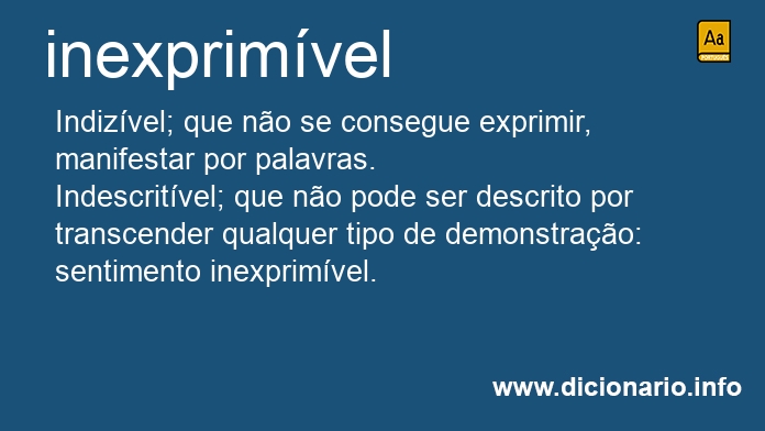 Significado de inexprimvel