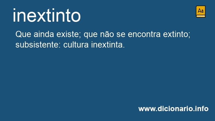 Significado de inextinto