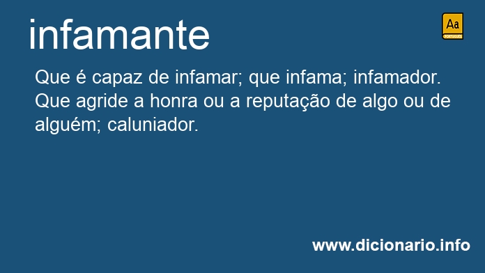 Significado de infamante