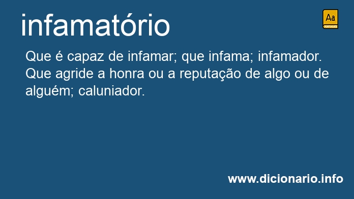 Significado de infamatria