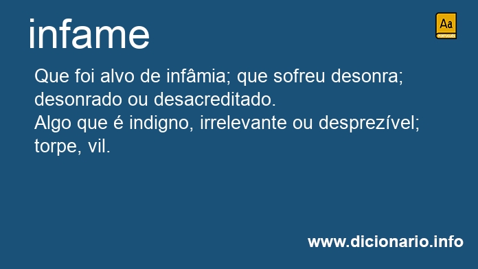 Significado de infame