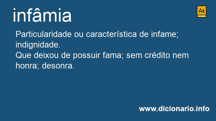 Significado de infmia