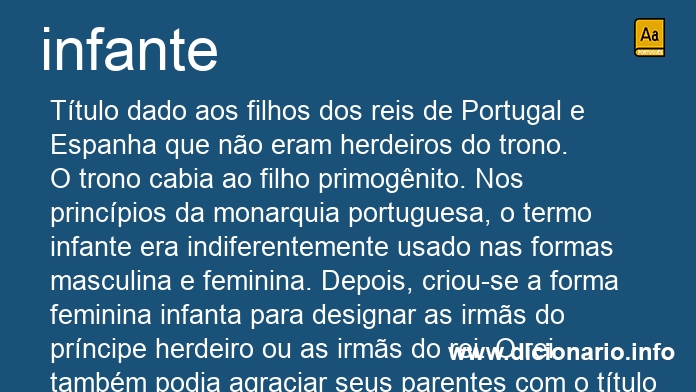 Significado de infante