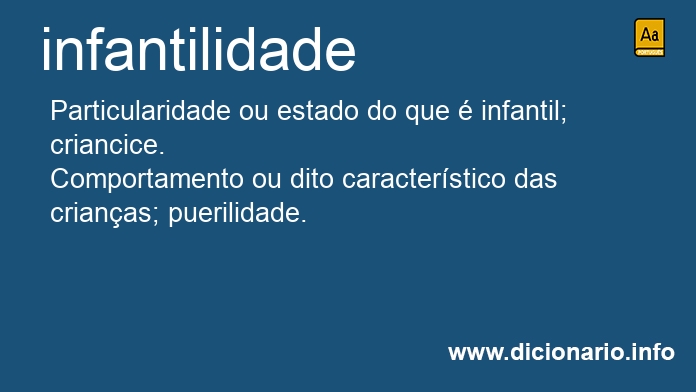 Significado de infantilidade