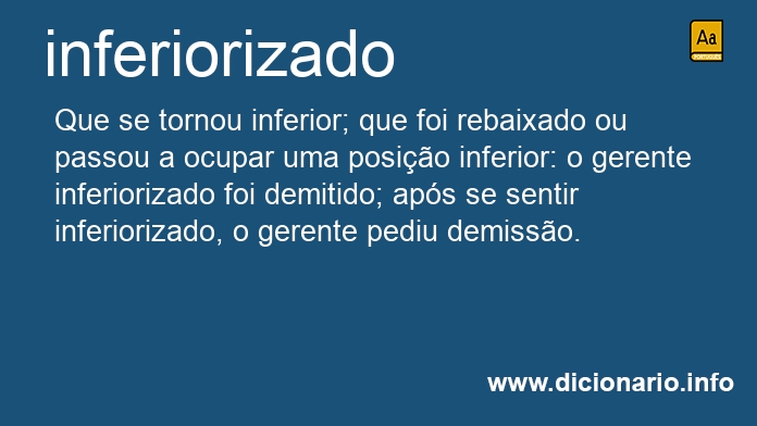 Significado de inferiorizada