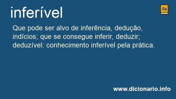 Significado de infer�veis
