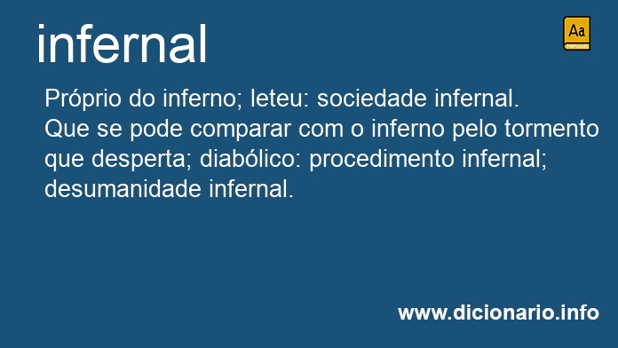 Significado de infernal