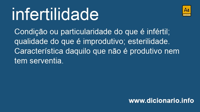 Significado de infertilidade