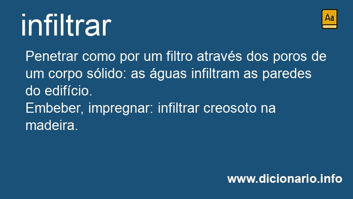 Significado de infiltrais