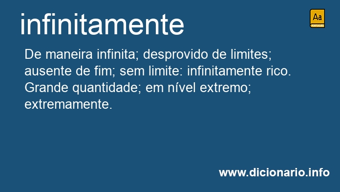 Significado de infinitamente