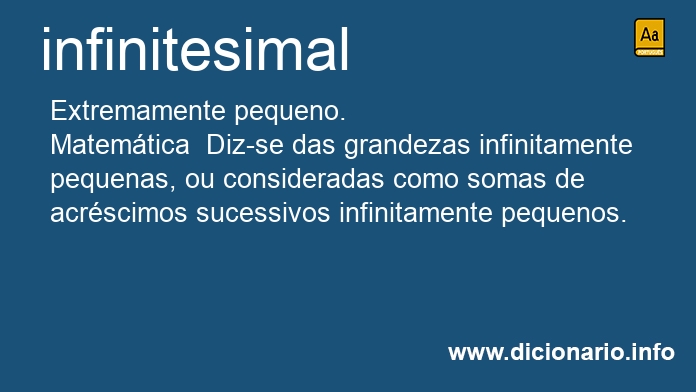 Significado de infinitesimais