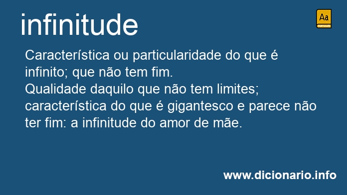 Significado de infinitudes