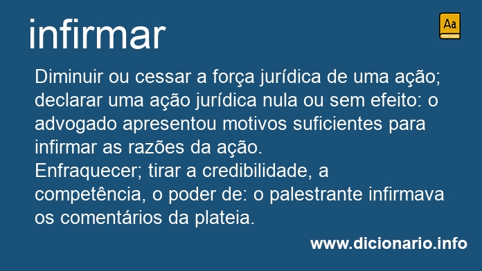 Significado de infirmar