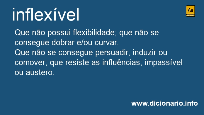 Significado de inflexveis