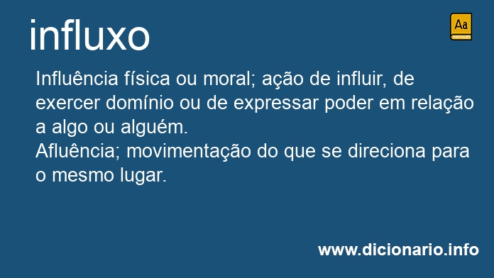 Significado de influxo