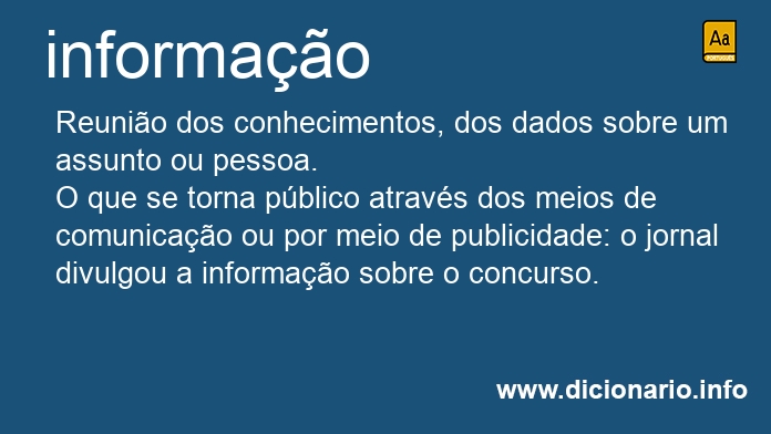 Significado de informao