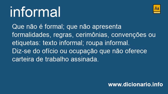 Significado de informal