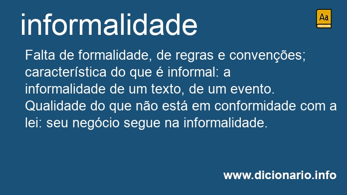 Significado de informalidade