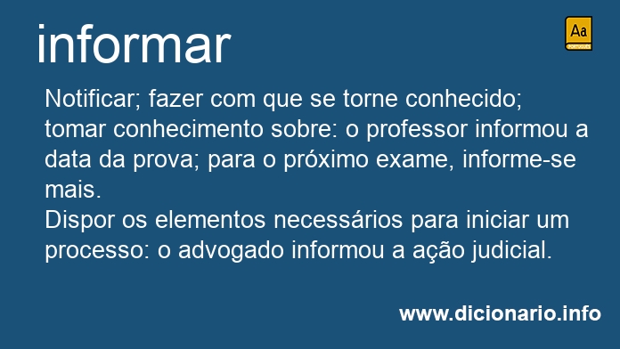 Significado de informar