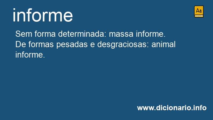 Significado de informe