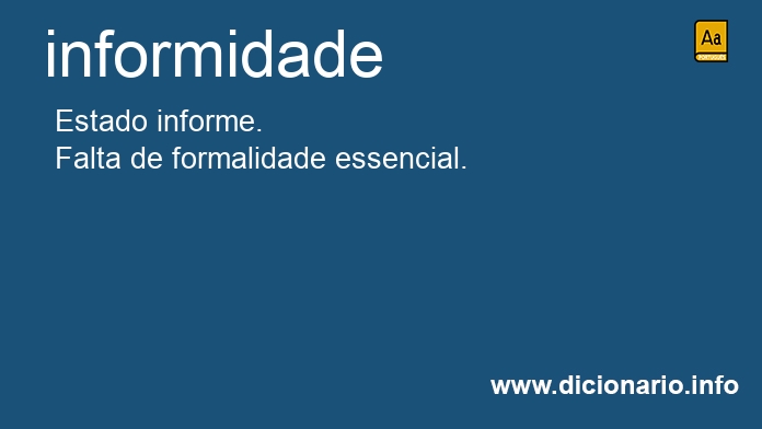 Significado de informidade