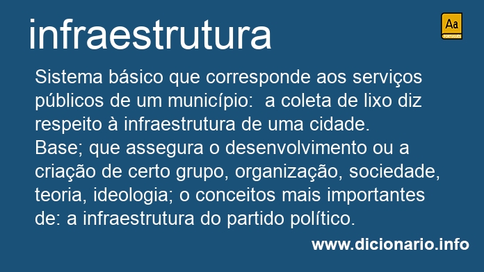 Significado de infraestrutura