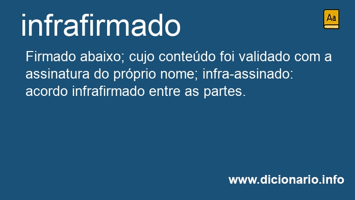 Significado de infrafirmado