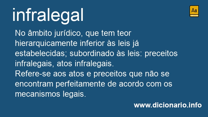 Significado de infralegais