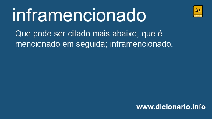 Significado de inframencionado