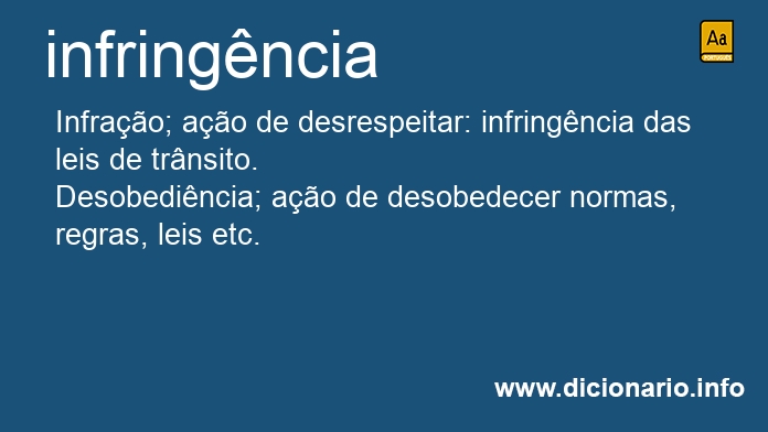 Significado de infringncia