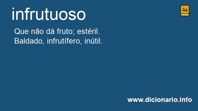 Significado de infrutuoso