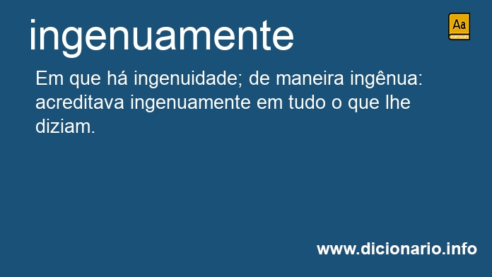 Significado de ingenuamente