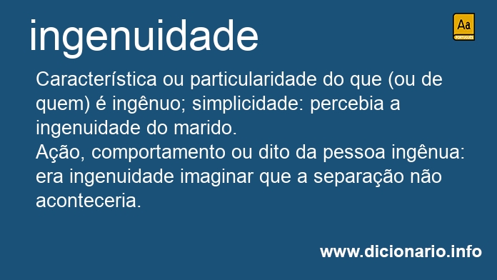 Significado de ingenuidades