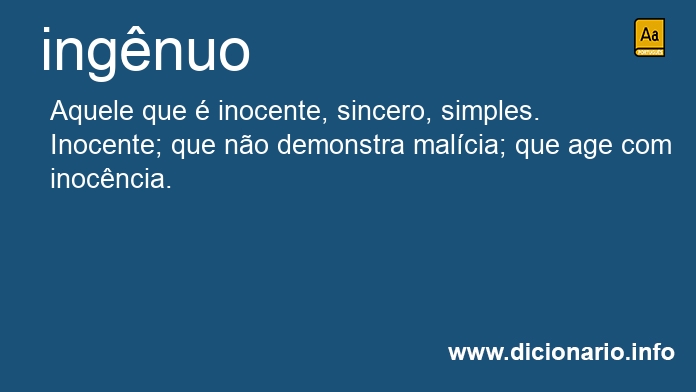 Significado de ingnuo