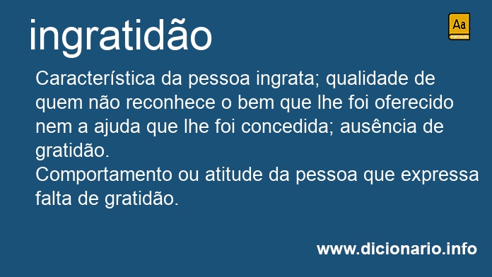 Significado de ingratido