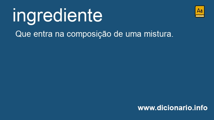 Significado de ingrediente