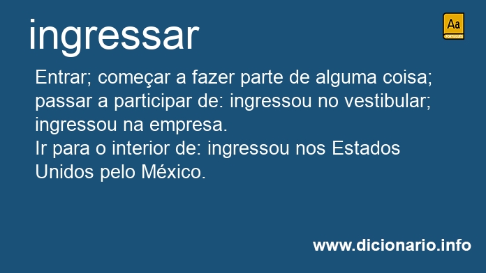 Significado de ingressaremos