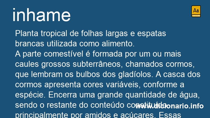 Significado de inhames