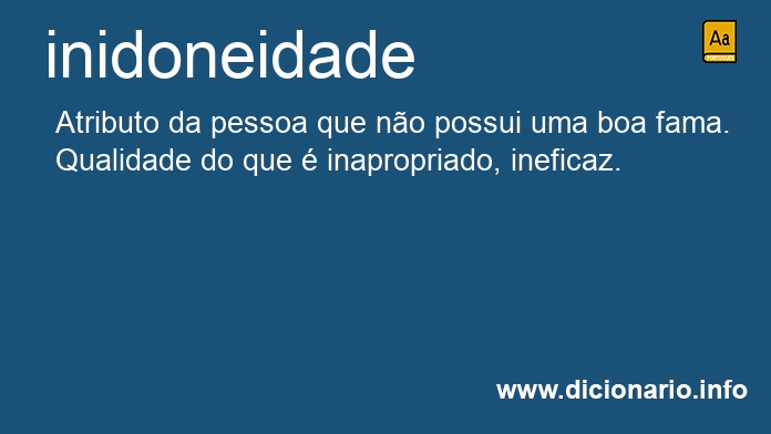 Significado de inidoneidade